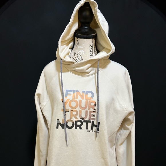 Columbia Women’s Ivory Sweatshirt Hoodie. Large. Preowned. - Picture 1 of 8